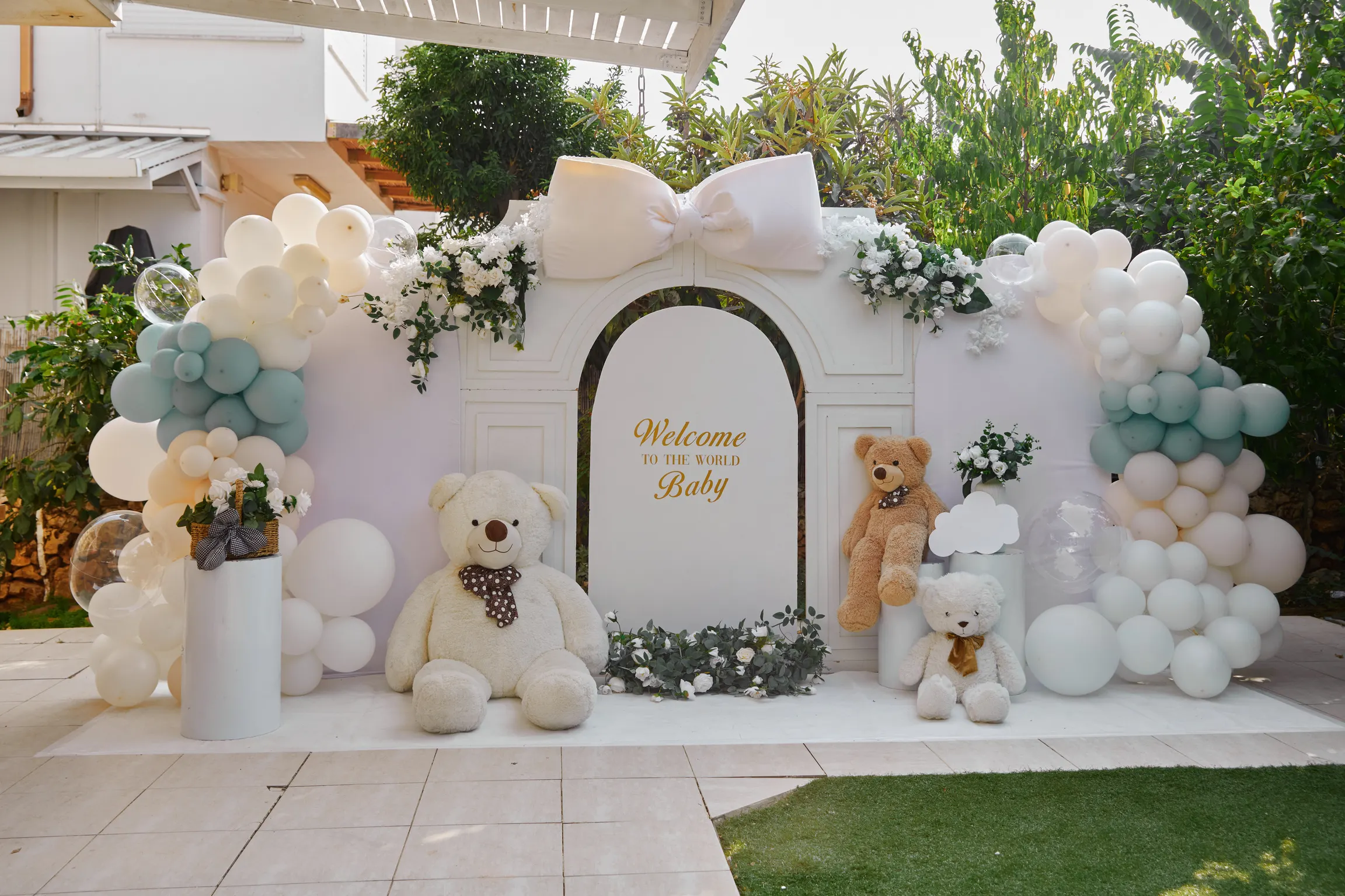 עיצוב בלונים לברית מילה - a-1 | Argaman Events - עיצוב בלונים לאירוע (A-1)