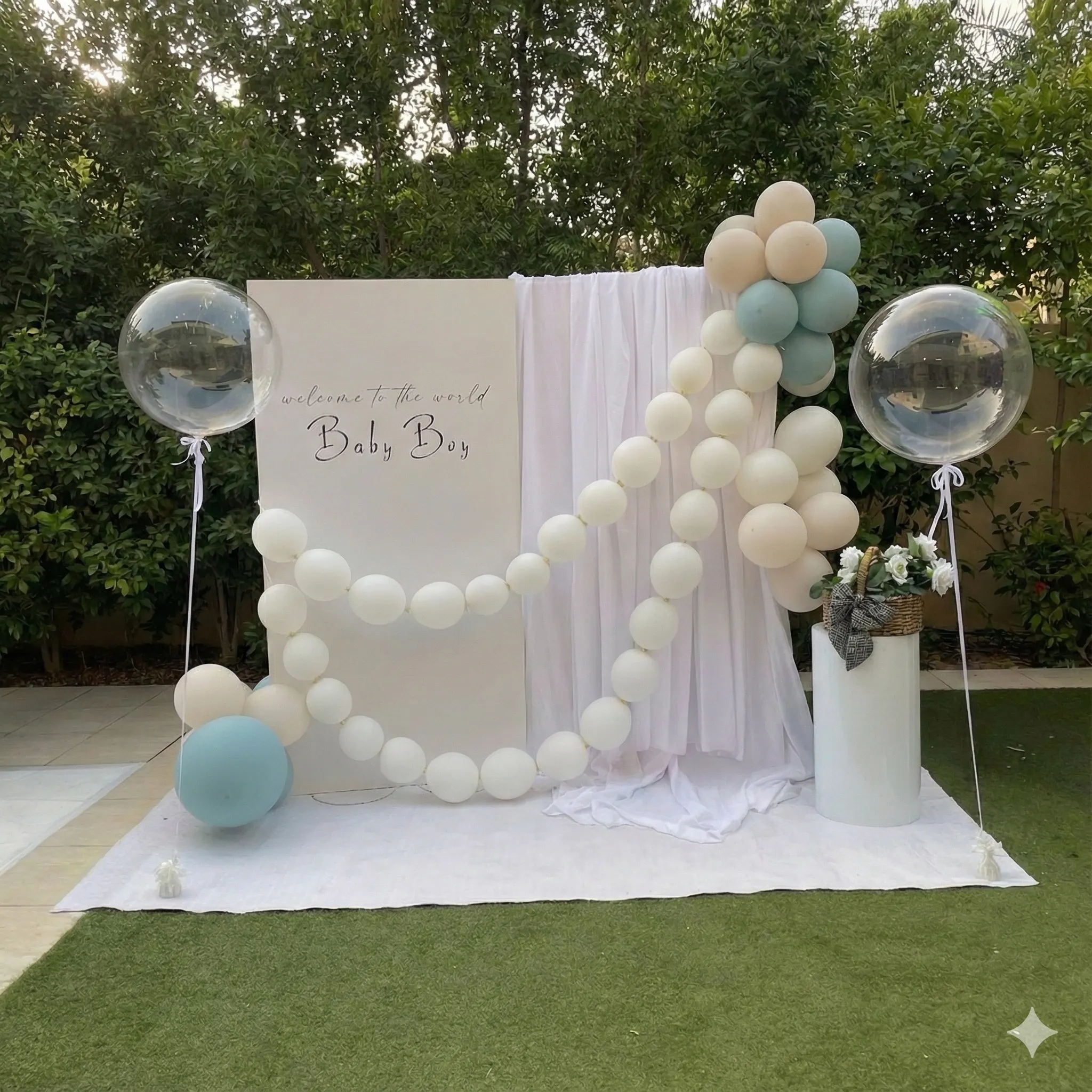 עיצוב בלונים לברית מילה - a-6 | Argaman Events - עיצוב בלונים לאירוע (A-6)